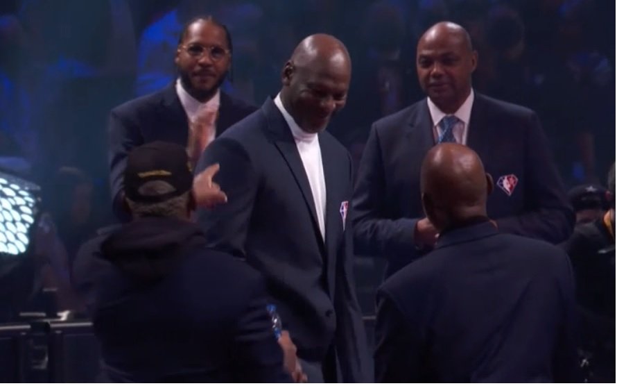 Things Get Awkward When Michael Jordan Appears To Ignore Charles Barkley At NBA's 75th All-Star Celebration