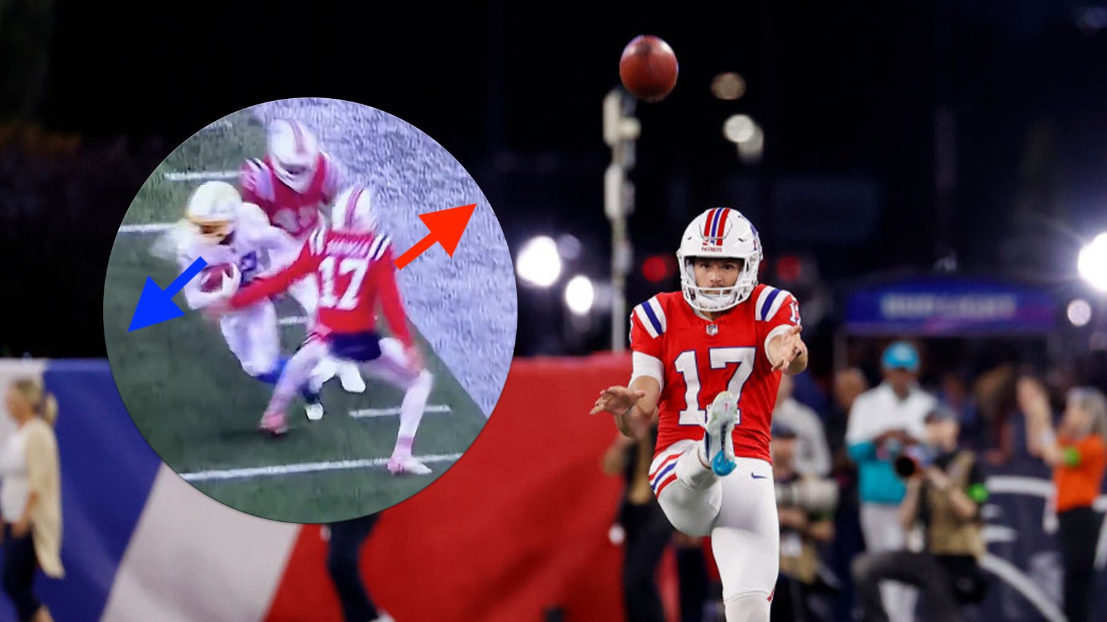 NFL Punter Gets Blown Up By His Own Teammate After Embarrassing Sideline Tackle Fail