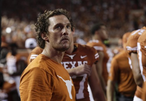 College Football Fans Mock Texas And Matthew McConaughey After Team Fumbles Ball At Goal Line And Loses To TCU - BroBible