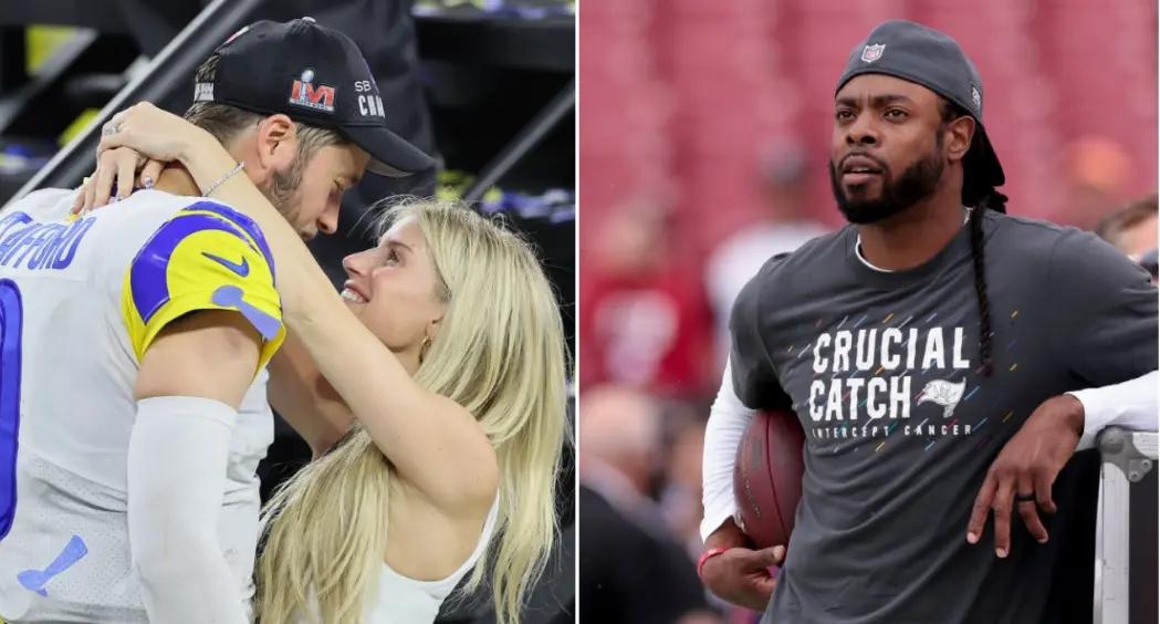 Matthew Stafford Chugs 1942 Tequila, Walks Away After Watching Woman Fall  Off Stage During Rams Championship Parade - BroBible