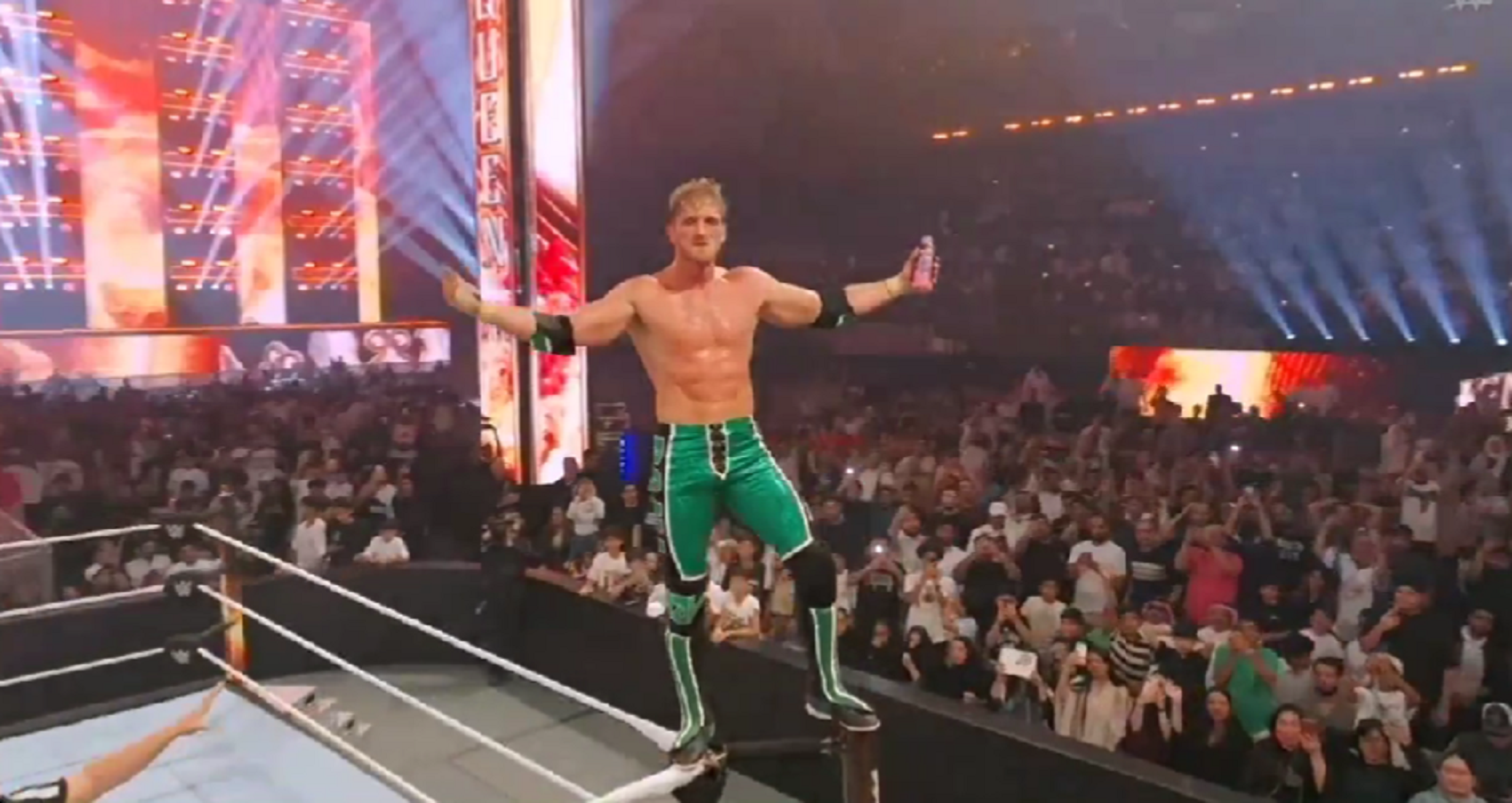 WWE Drone Camera Shot Of Logan Paul’s Frog Splash On Cody Rhodes Goes Viral