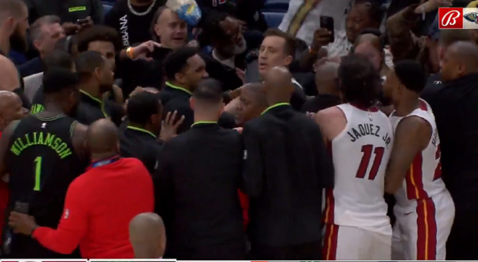 Heat-Pelicans Brawl Includes Thomas Bryant & Jose Alvarado Throwing Punches At Each Other During Heated Altercation