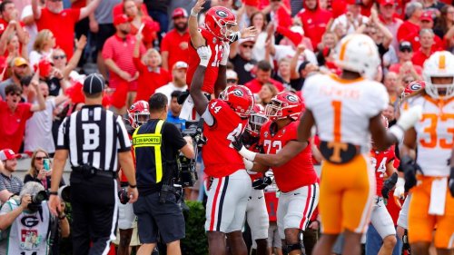 Gradick Sports - #UGA QB Stetson Bennett had his phone number leaked online  Friday night…he received around 600-700 phone calls he said post game. Thus  this celebration after his rushing TD. 