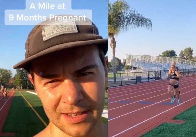 Husband Bets 9-Months Pregnant Wife She Can’t Run An 8-Minute Mile – She Absolutely Crushes That Time
