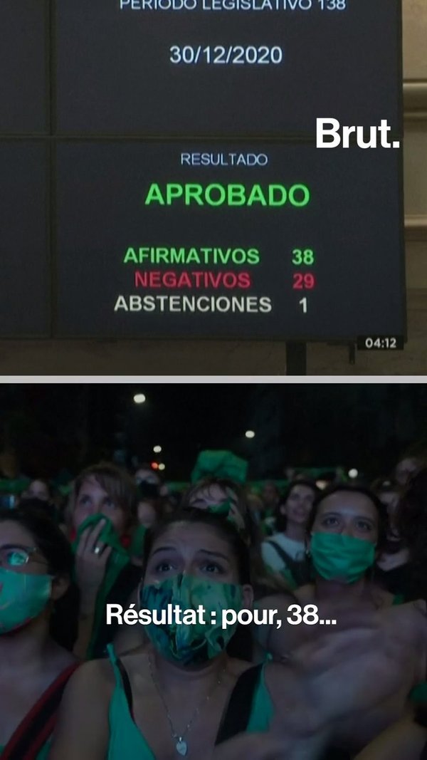 L'Argentine légalise l'avortement, une décision historique en Amérique latine | Brut.