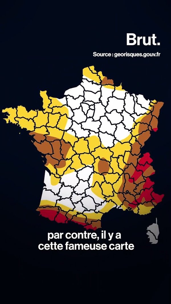 Tremblements de terre : la carte de France des zones sismiques | Brut.
