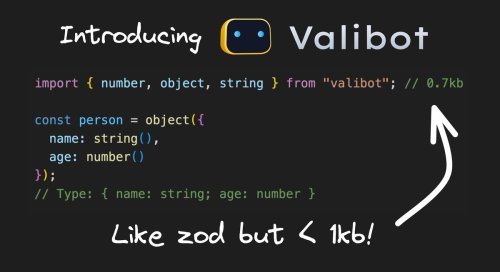 Introducing Valibot, a < 1kb Zod Alternative