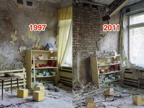 Ein Fotograf hat die Sperrzone in Tschernobyl mehrmals in 25 Jahren besucht — seine Fotos sind erschütternd