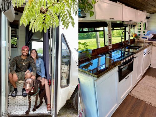 So hat dieses Ehepaar hat einen 11-Quadratmeter-Bus in ein Tiny House umgebaut, um Platz zu maximieren