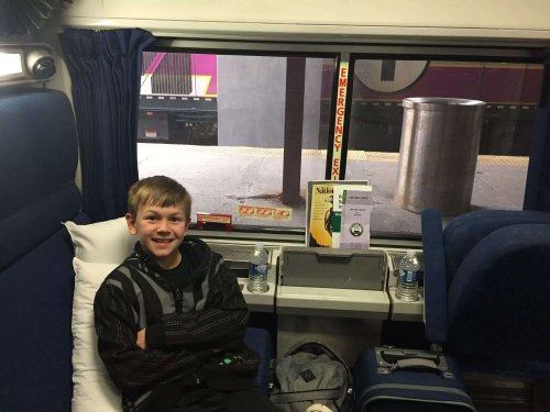 My son and I traveled 27 hours on Amtrak in a private bedroom and roomettes. The pricey upgrades were worth it.
