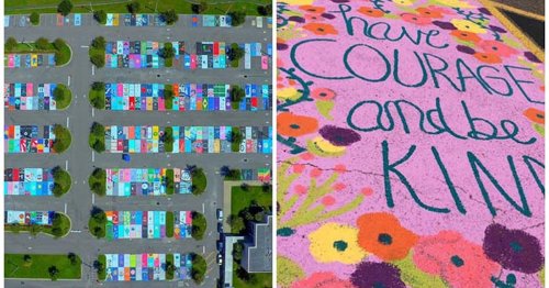 Seniors Paint Their Parking Spots For Coolest High School Tradition, Ever