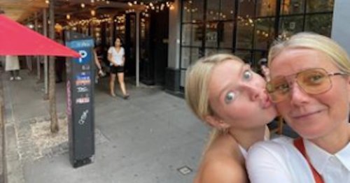 Gwyneth Paltrow & Apple Martin Twin During a Lavish NYC Trip