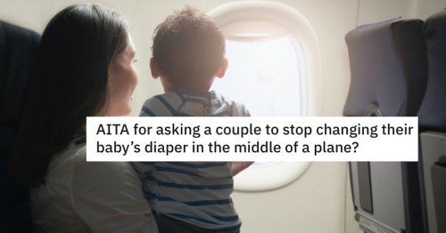 A Mom Changed Her Baby's Diaper On An Airplane Tray Table And It Sparked A Debate