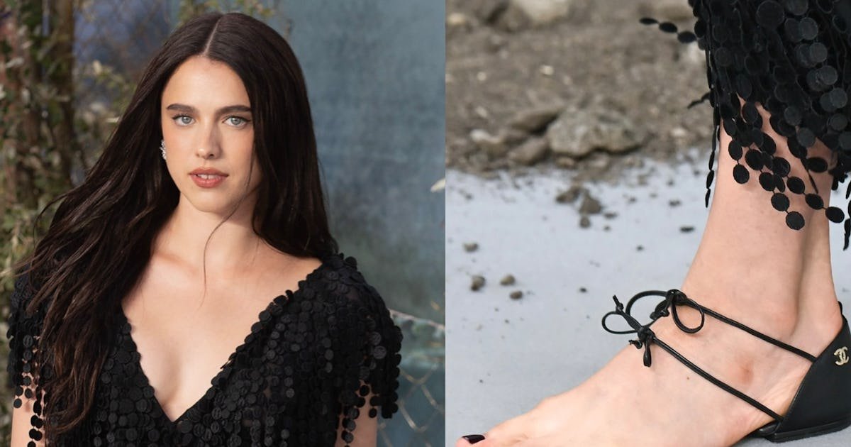 Margaret Qualley Braves the Red Carpet in Chanel’s Naked Shoes