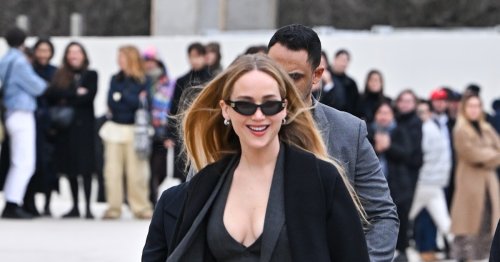 Jennifer Lawrence Is a Boardroom Bombshell In a Plunging Suit