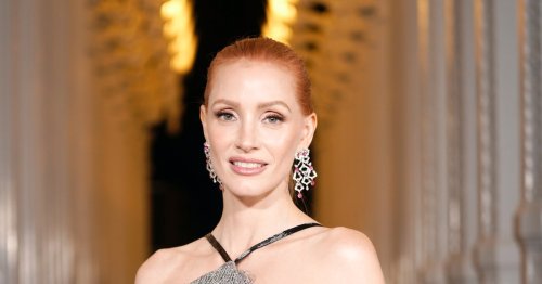 Jessica Chastain’s Custom Balmain Gown Is Everything We Need In A Holiday Outfit