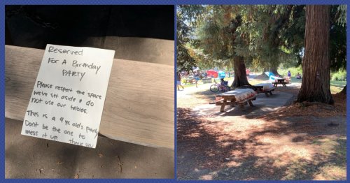Parents Left An Aggressive Note About A Child's Birthday Party At A Public Park