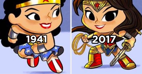This Artist Adorably Illustrates How Iconic Characters Have Changed Over Time