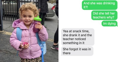 This Little Girl Forgot She Snuck Her Pet To School In Her Sippy Cup, And The Story Of How She Got Caught Red-Handed Is Hilarious