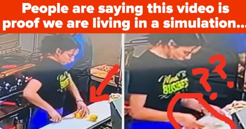 This Woman Experienced A Glitch In The Matrix Cutting A Lemon At Work And The Security Camera Footage Is Making People Believe We Are Living In A Simulation
