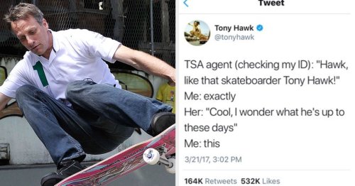 Tony Hawk Tweets Every Single Time A Fan Doesn't Recognize Him And It's Too Perfect