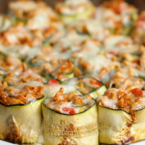 Zucchini Enchilada Roll