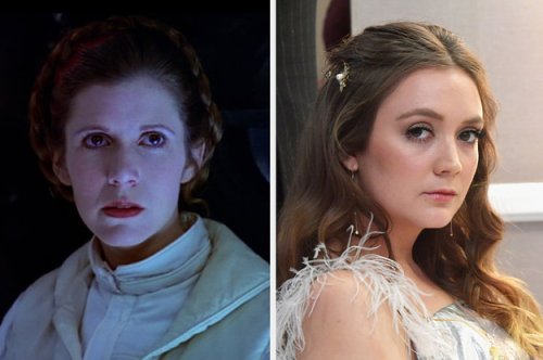 Carrie Fisher's Daughter Billie Lourd Played Princess Leia In The Flashback Scene In "The Rise Of Skywalker"