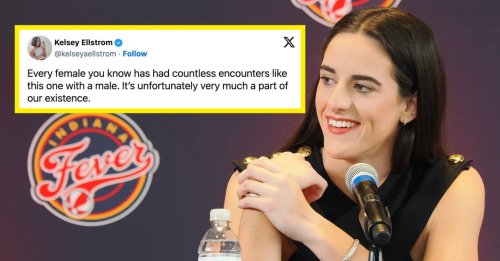 Women Are Angry After A Male Sports Columnist Made A "Creepy" Comment To Caitlin Clark During A WNBA Press Conference