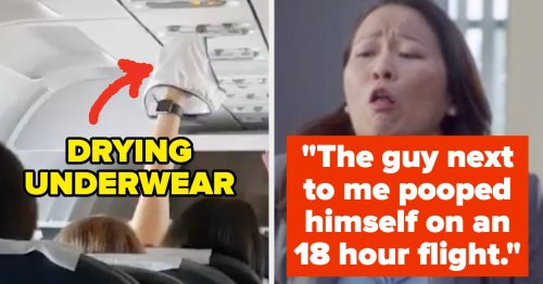 "She Changed Her Baby On The Seat-Back Tray Table": 27 People Shared Their Worst Airplane Seat-Mate Experiences