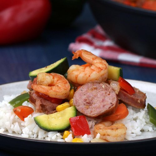 Shrimp And Sausage Stir-fry Recipe by Tasty