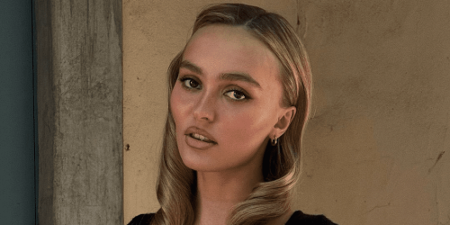 Lily Rose Depp's Glossy Nude Nails Are a Polished Fall Mani