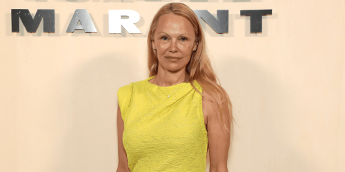Pamela Anderson Went Makeup-Free for Paris Fashion Week