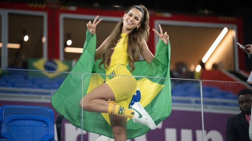 Deutsche Spielerfrau Izabel Goulart feiert Brasilien-Spektakel