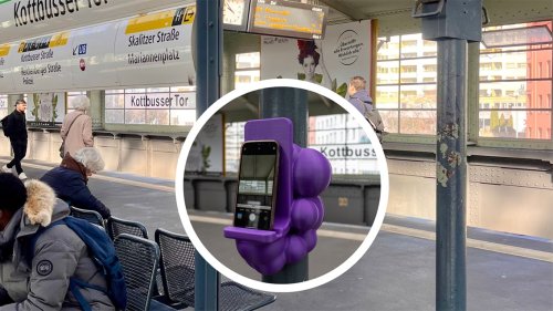 Mysteriöse Handyhalterung am Kotti ist wieder verschwunden