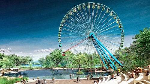 Aufbau des Riesenrads im Spreepark startet