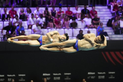 Gallery: China Wins First Diving Gold in Budapest