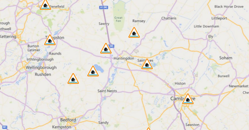 13 flood alerts in place across Cambridgeshire following weekend cold snap