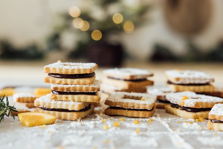 All I Want for Christmas Are These Chocolate Orange Shortbread Linzer Cookies