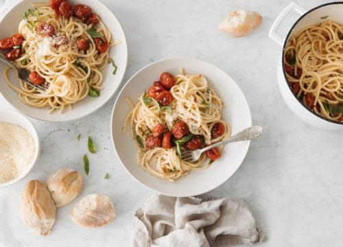 A Surprising Ingredient Gives This Simple Tomato Pasta Big Energy