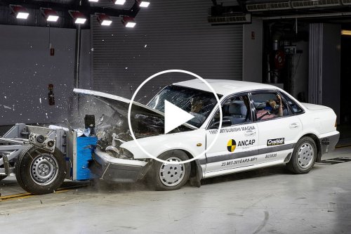 Watch: 1993 Mitsubishi Magna Subjected To Modern Crash Test