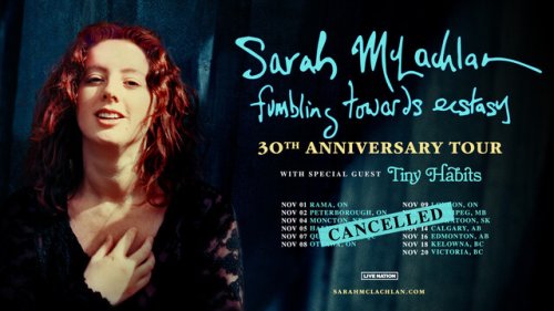 Sarah McLachlan 'heartbroken' to cancel Canadian tour due to acute laryngitis (Entertainment)