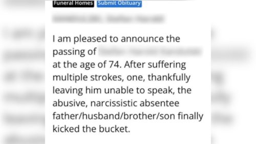 'Finally kicked the bucket': Daughter writes brutally honest obituary about dead dad (Penticton)