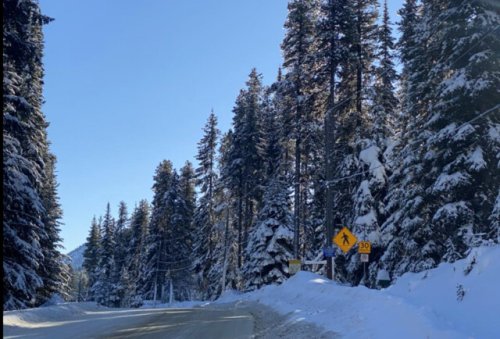 Apex Volunteer Fire Rescue warns mountain road slick to travel, vehicles struggling to make it up (Penticton)