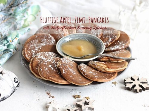 Super fluffig: Apfel-Zimt-Pancakes mit Haferflocken