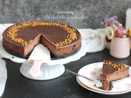 Mega cremiger Schokoladenkäsekuchen mit Oreoboden – Double Chocolate Cheesecake