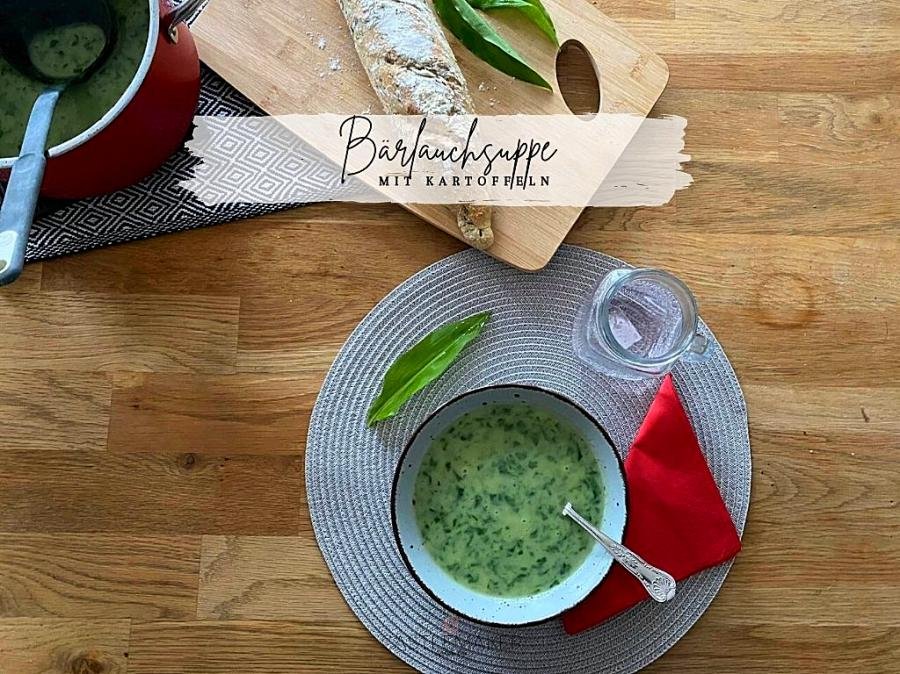 Cremige Bärlauchsuppe mit Kartoffeln – einfach, kalorienarm, gesund