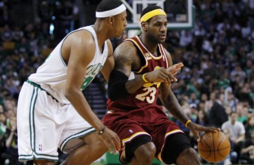 Paul Pierce backs notion that LeBron James wouldn't beat fake Celtics superteam as he 'ran him outta Cleveland'