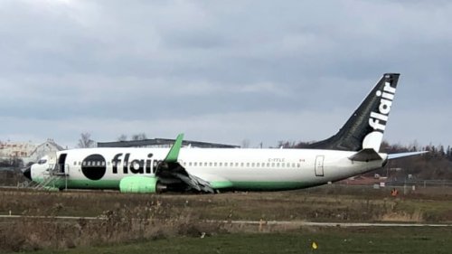 Region of Waterloo airport closed to commercial flights today after Flair plane overruns runway