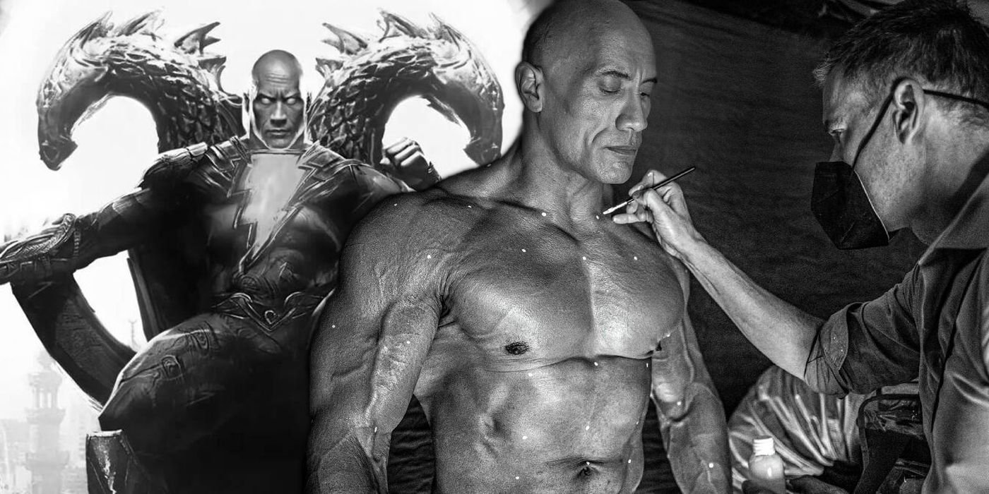 The Rock Teases a Cutting Edge Black Adam Scene with a Muscular Set Photo