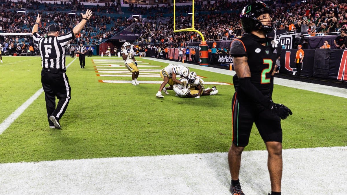 WATCH: Mario Cristobal declining to kneel leads to Georgia Tech miracle 44-yard TD in embarrassment for Miami